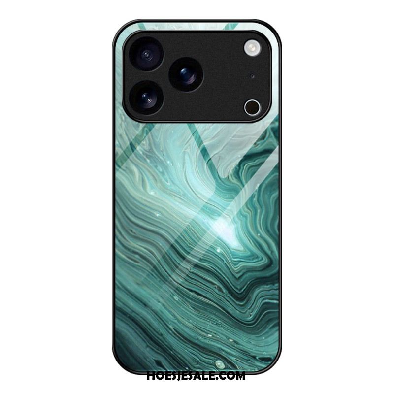 Cover Hoesje iPhone 17 Pro Max Telefoonhoesje Gehard Glas Marmer