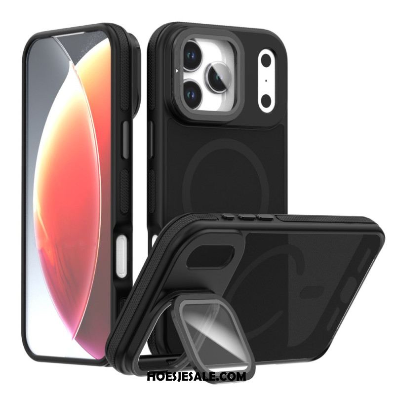 Cover Hoesje iPhone 17 Pro Telefoonhoesje Hybride Magsafe Met Lensbeschermer En Geïntegreerde Houder