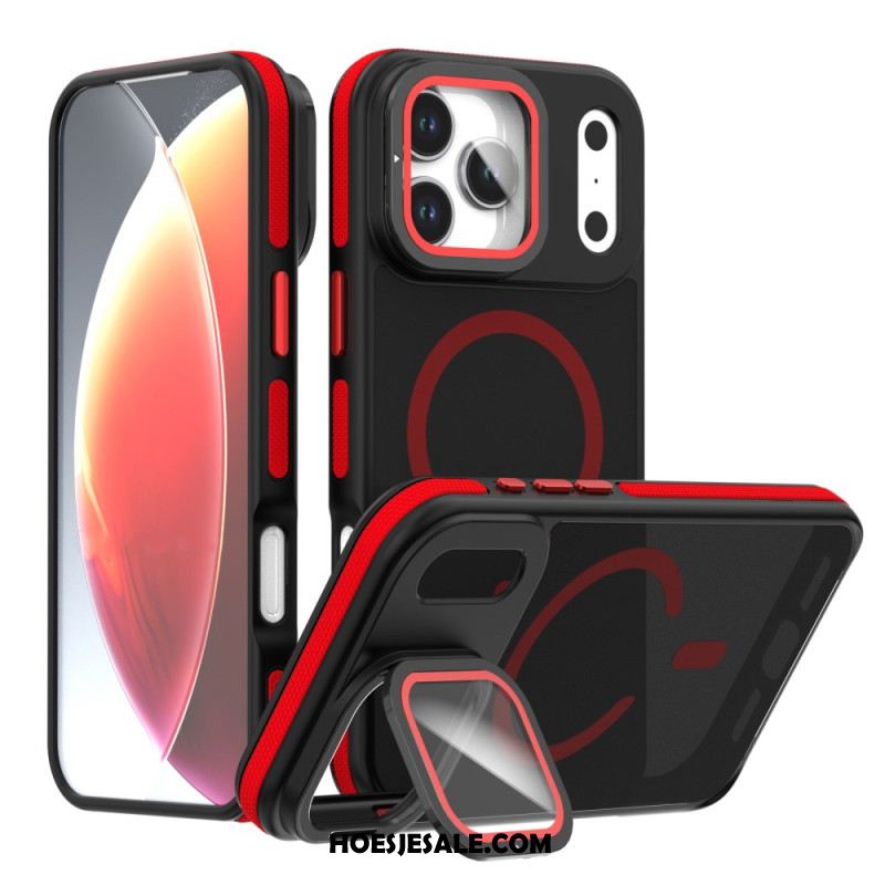 Cover Hoesje iPhone 17 Pro Telefoonhoesje Hybride Magsafe Met Lensbeschermer En Geïntegreerde Houder