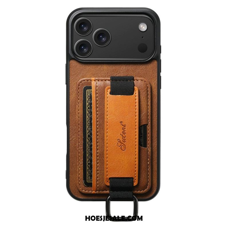 Cover Hoesje iPhone 17 Pro Telefoonhoesje Kaarthouder Met Retro Design