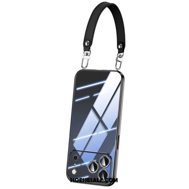 Cover Hoesje iPhone 17 Pro Telefoonhoesje Transparant Met Polsbandje