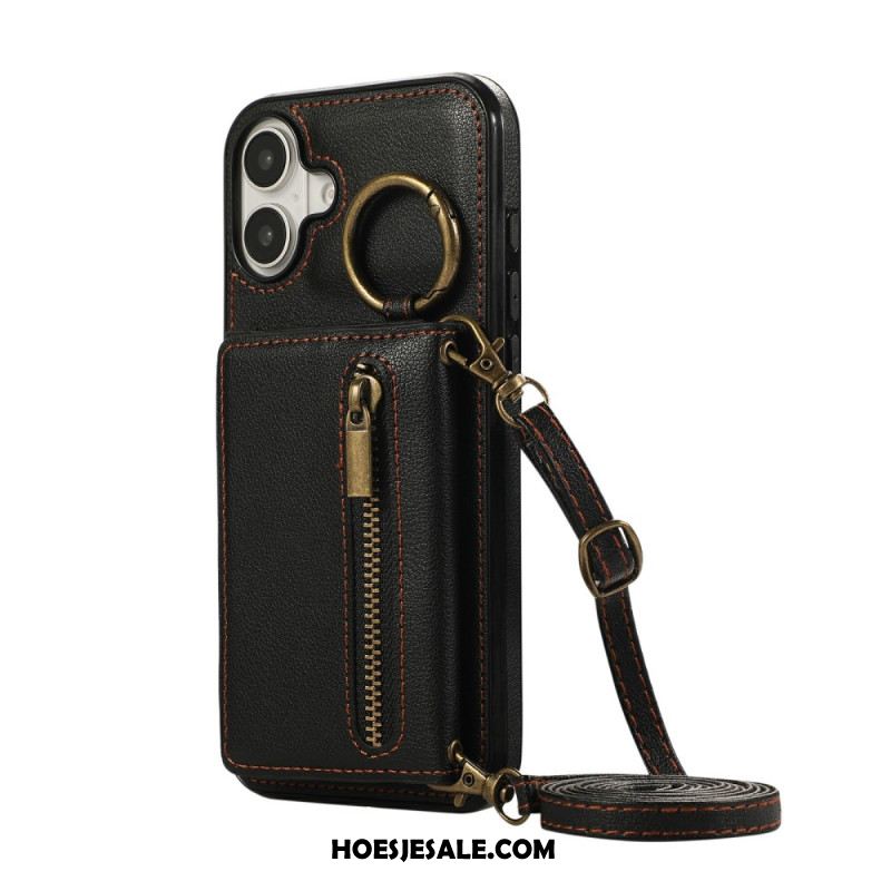 Cover Hoesje iPhone 17 Telefoonhoesje Portemonnee Met Rits