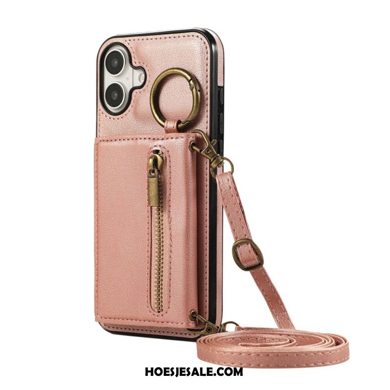 Cover Hoesje iPhone 17 Telefoonhoesje Portemonnee Met Rits