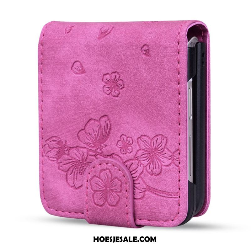 Cover Samsung Galaxy Z Flip 7 Fe Kaarthouder Met Kattenmotief Bescherming Hoesje