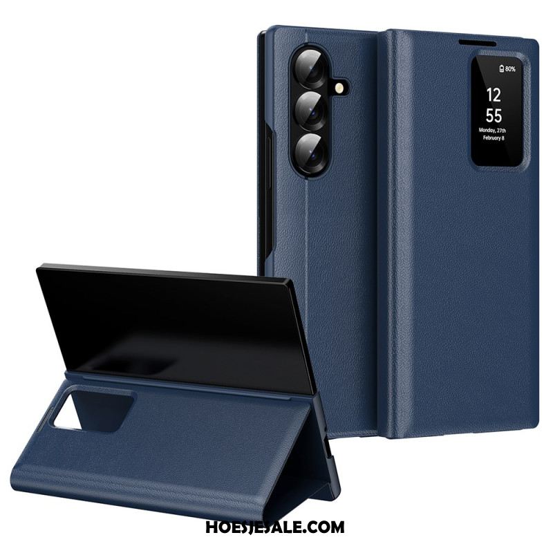 Cover Samsung Galaxy Z Fold 7 Kaarthouder En Slim Venster Bescherming Hoesje