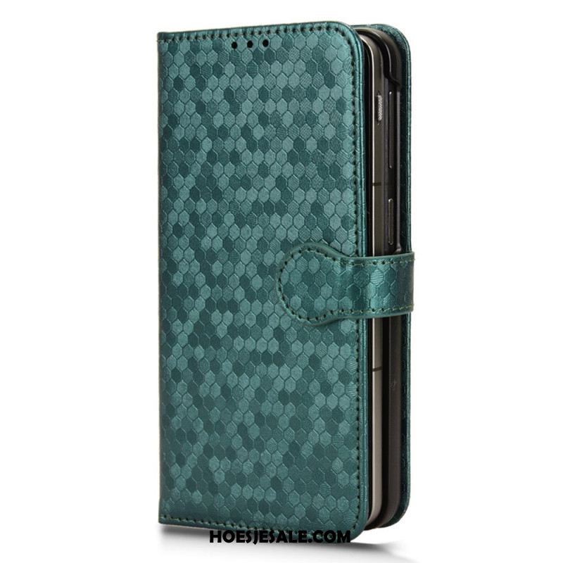 Cover Voor Oppo Find N3 Met Krasbestendige Markering En Portemonnee