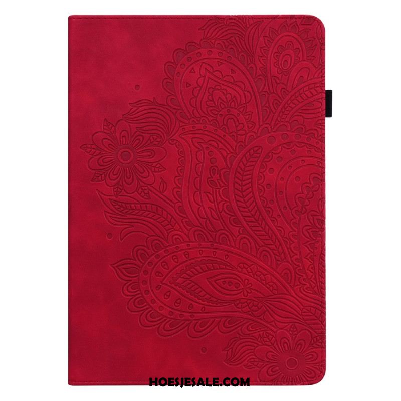 Cover Xiaomi Pad 6 Bloemenprint Met Leerlook