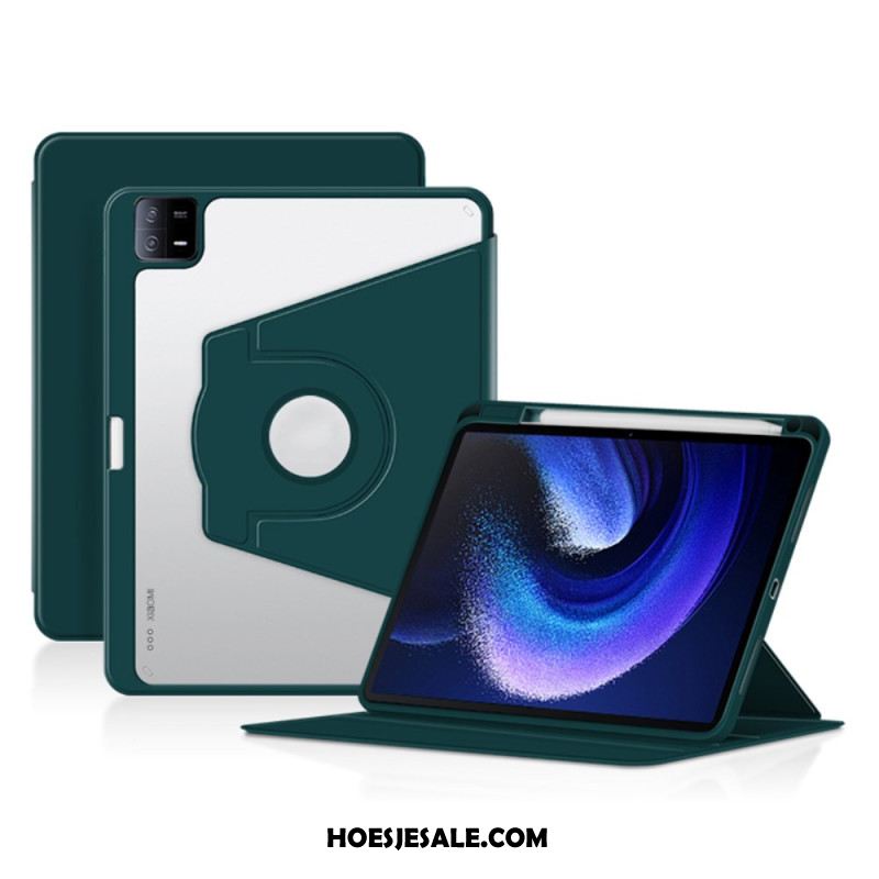 Cover Xiaomi Pad 6 Draaibare Kunstleren Houder Bescherming Hoesje