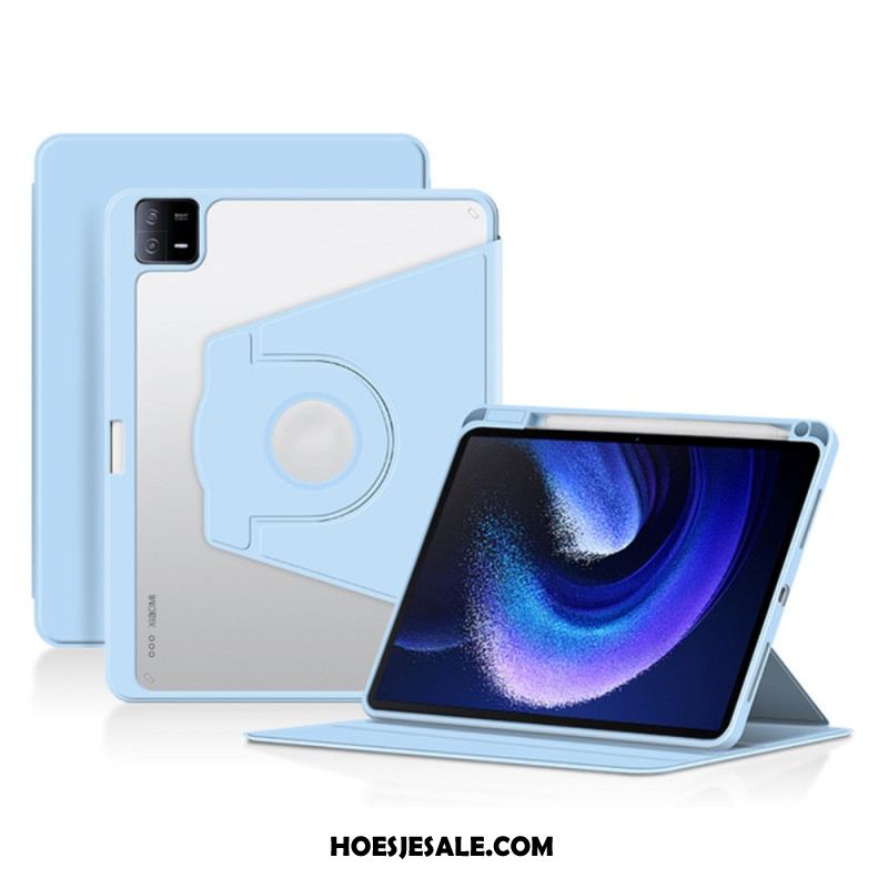 Cover Xiaomi Pad 6 Draaibare Kunstleren Houder Bescherming Hoesje