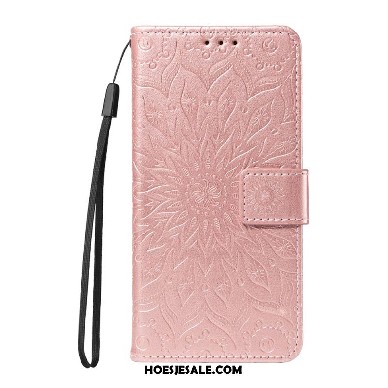 Flip Case Leren Huawei Pura 80 Ultra Zonnebloempatroon