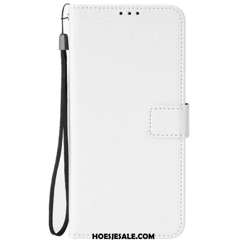 Flip Case Leren Oneplus 13 Diamantstructuur