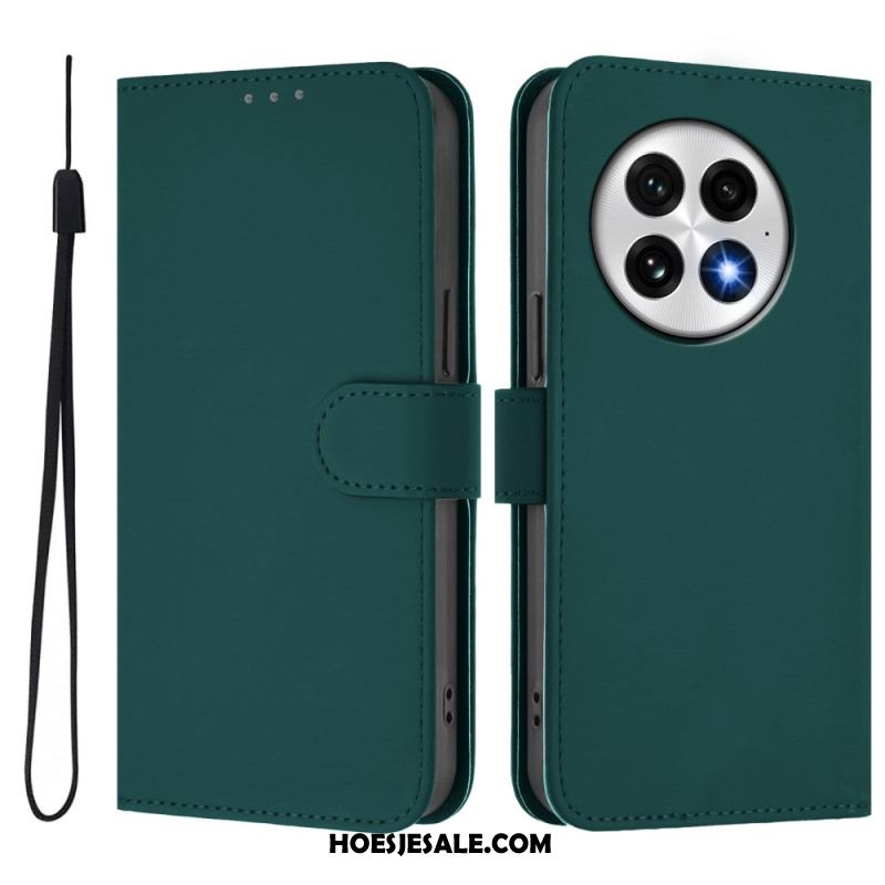 Flip Case Leren Oneplus 13 Effen Portemonnee