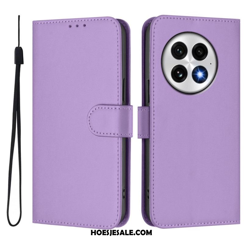 Flip Case Leren Oneplus 13 Effen Portemonnee