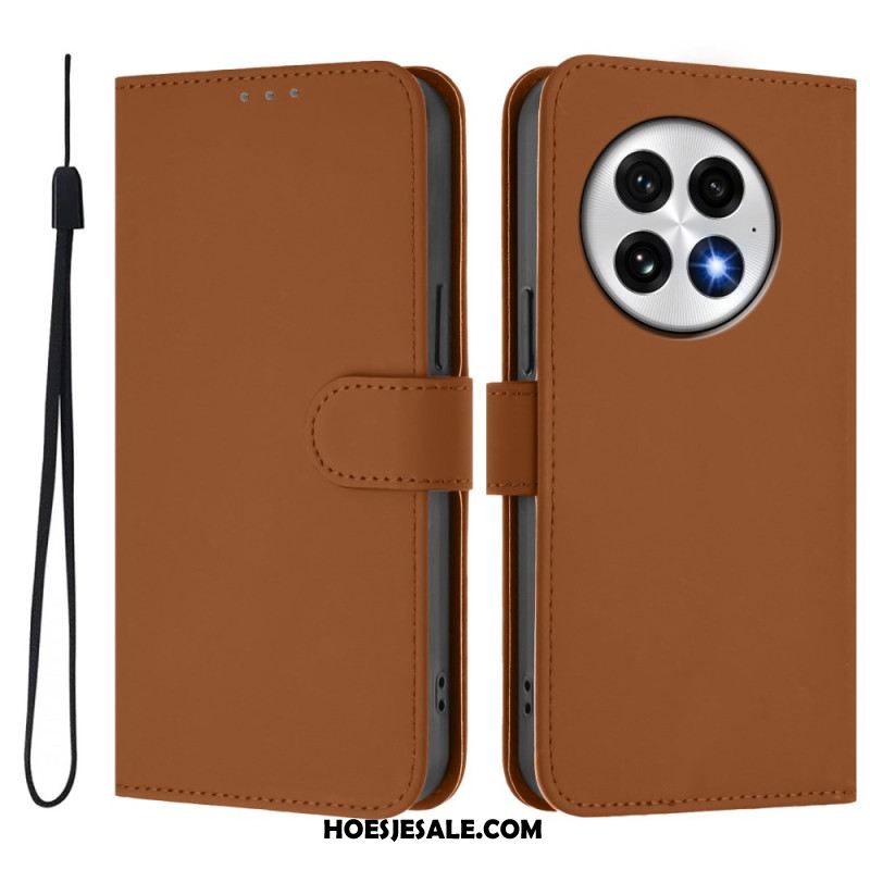 Flip Case Leren Oneplus 13 Effen Portemonnee