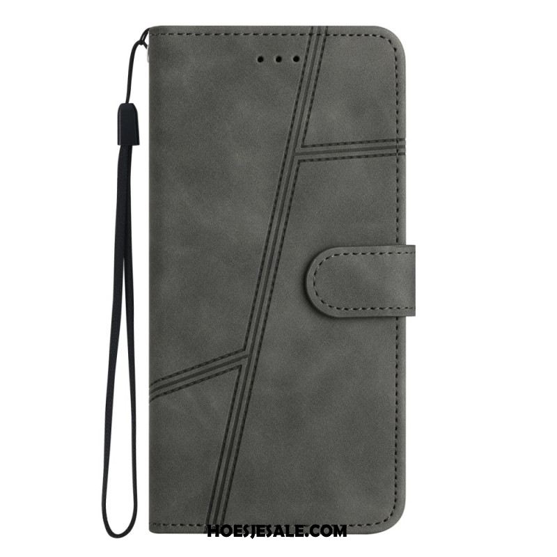 Flip Case Leren Oneplus 13 Strepen En Stippen