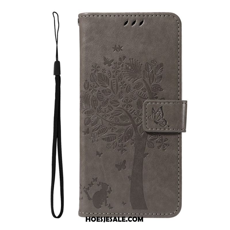 Flip Case Leren Oneplus 13r Boom En Kat