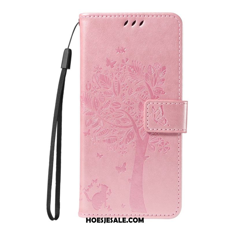 Flip Case Leren Oneplus 13r Boom En Kat