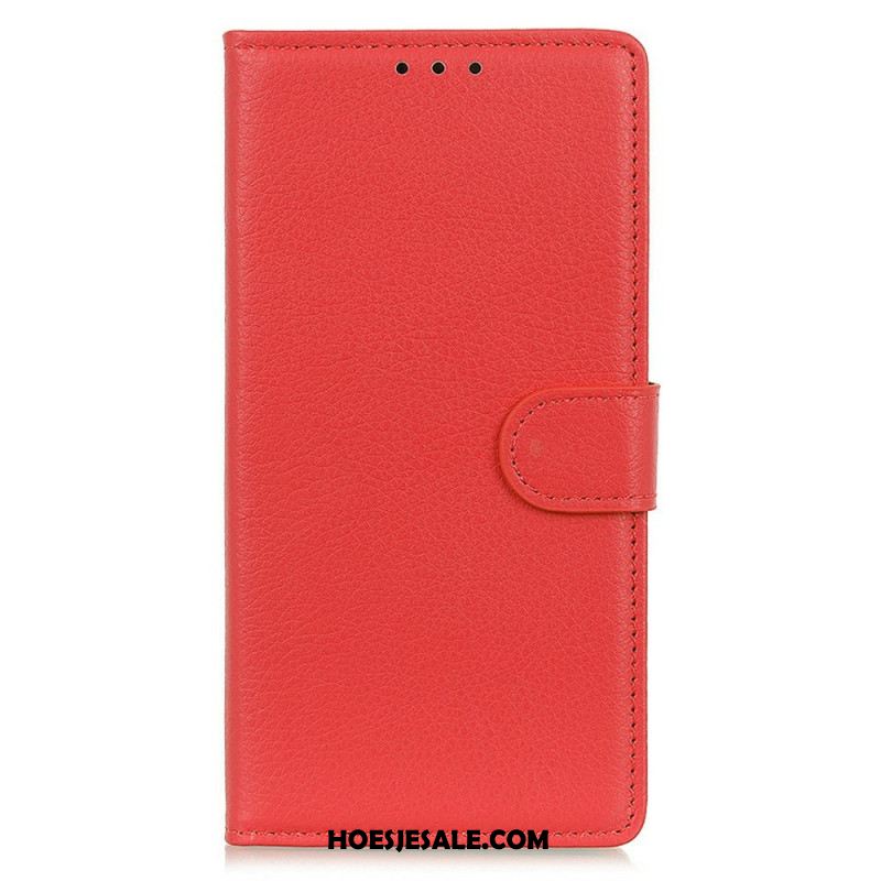 Flip Case Leren Oneplus 15 Traditioneel Imitatieleer Leer