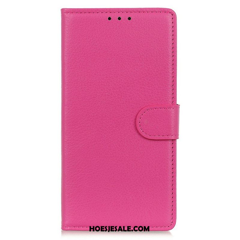 Flip Case Leren Oneplus 15 Traditioneel Imitatieleer Leer