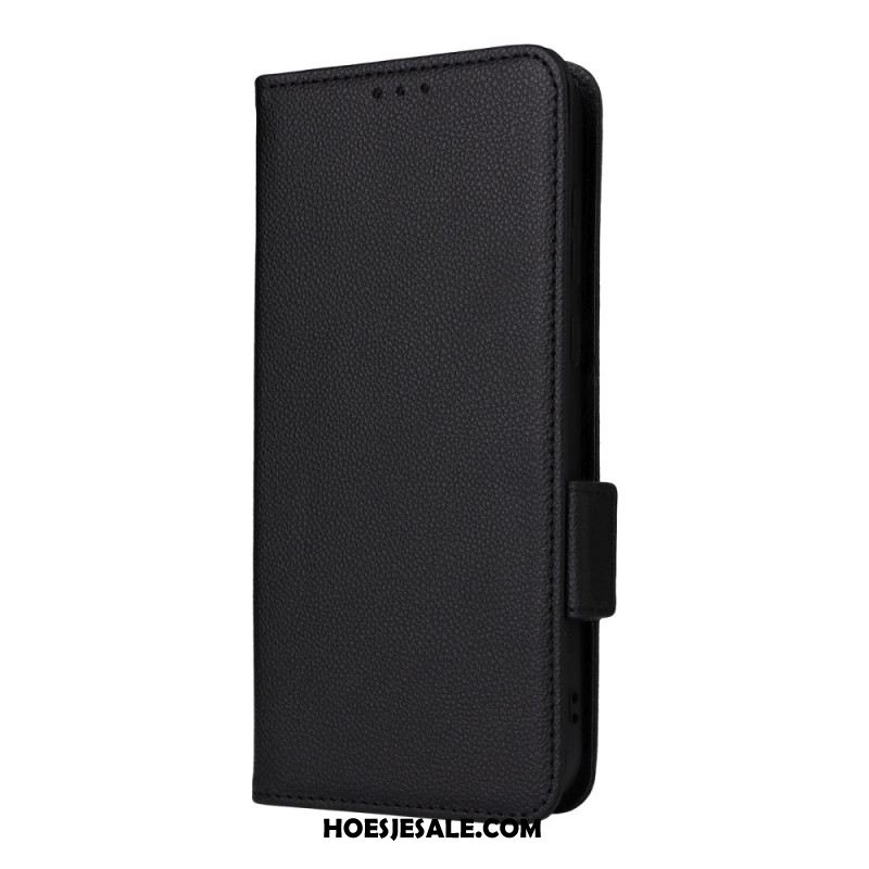 Flip Case Leren Oneplus 15r Lychee-textuur Met Bandje