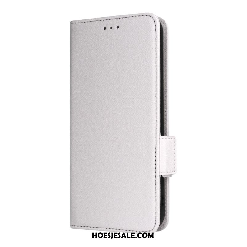 Flip Case Leren Oneplus 15r Lychee-textuur Met Bandje