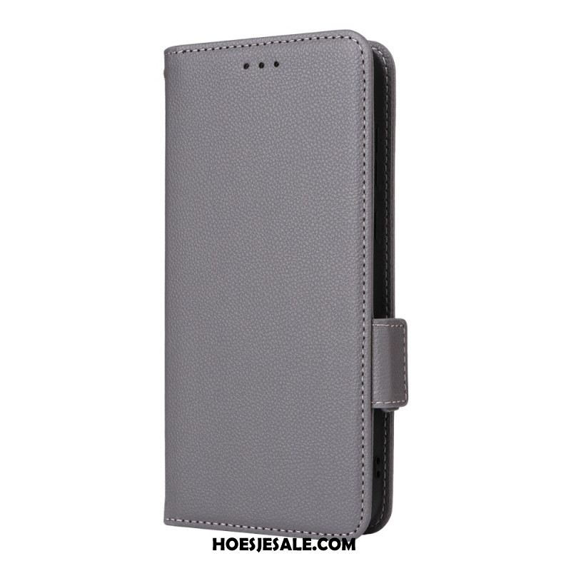 Flip Case Leren Oneplus 15r Lychee-textuur Met Bandje