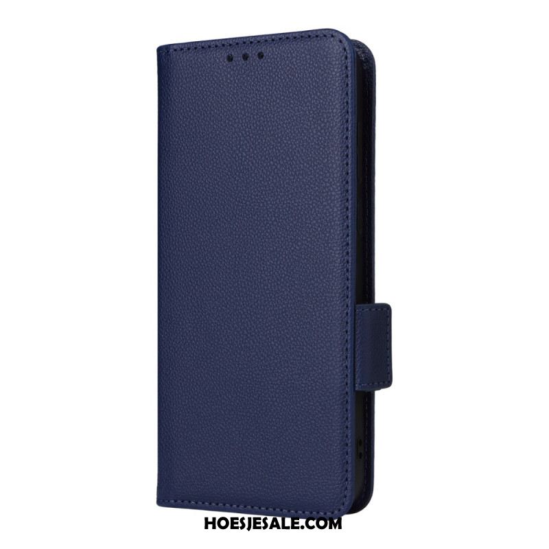 Flip Case Leren Oneplus 15r Lychee-textuur Met Bandje