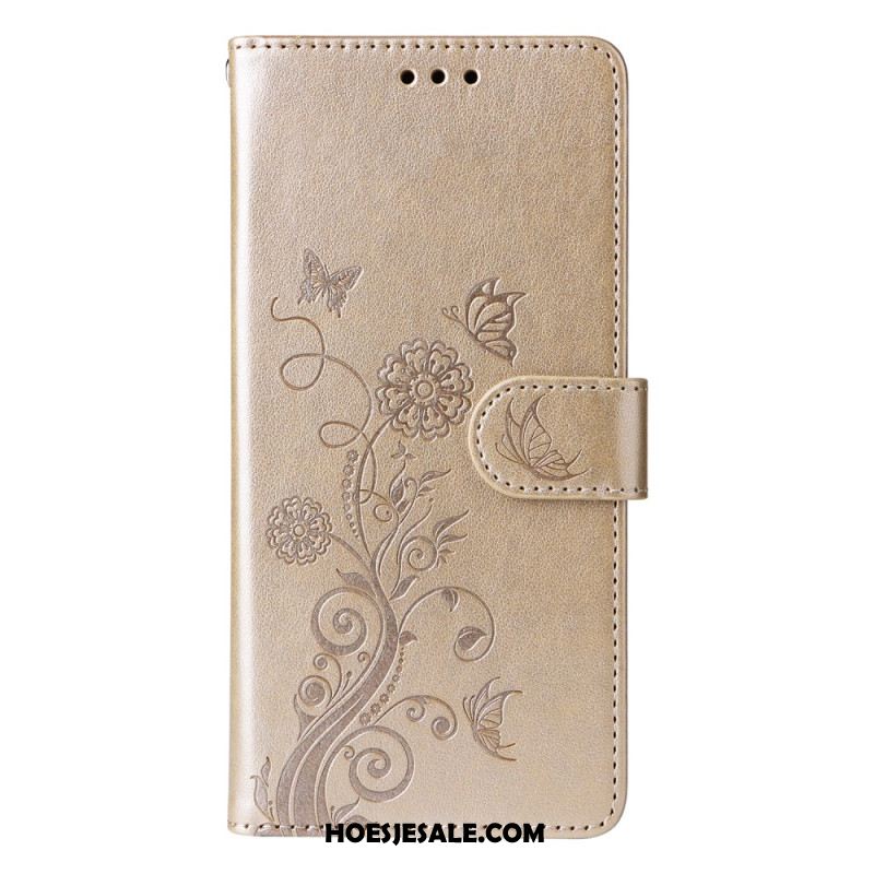 Flip Case Leren Oppo Reno 13 5g Bloemen