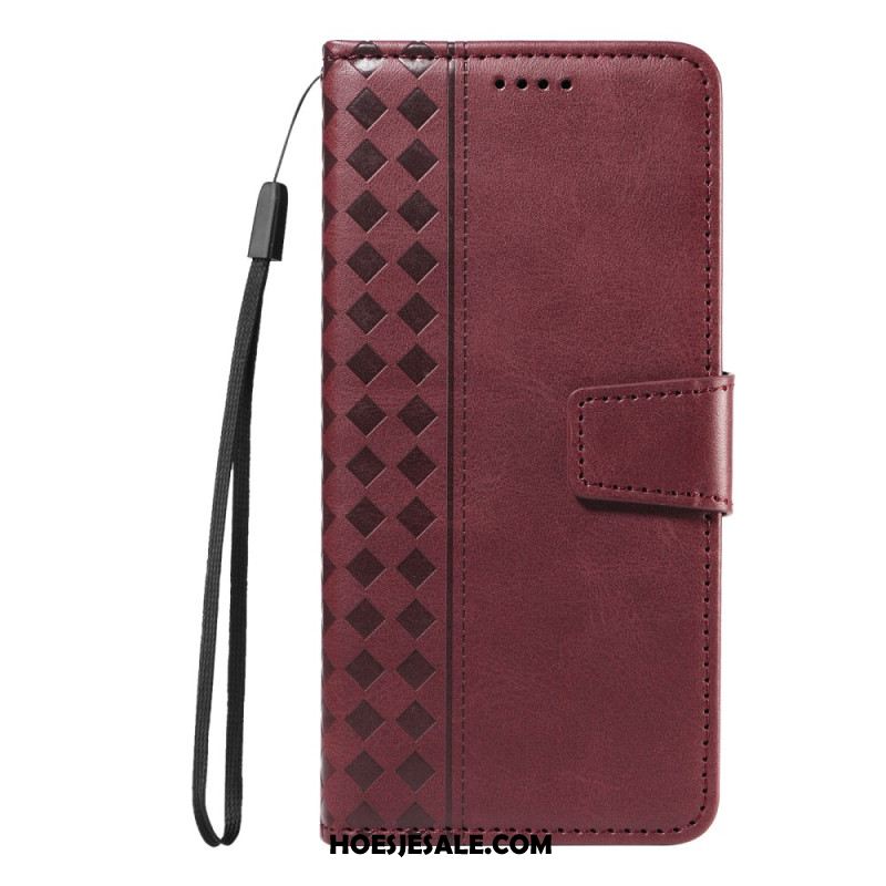 Flip Case Leren Oppo Reno 14 Pro 5g Diamantrand