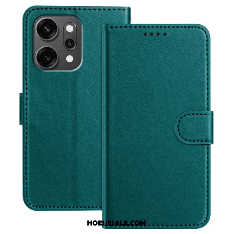 Flip Case Leren Oppo Reno 14 Pro 5g Monochroom