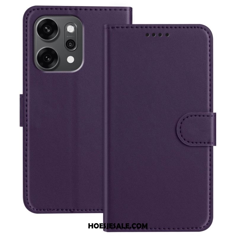Flip Case Leren Oppo Reno 14 Pro 5g Monochroom