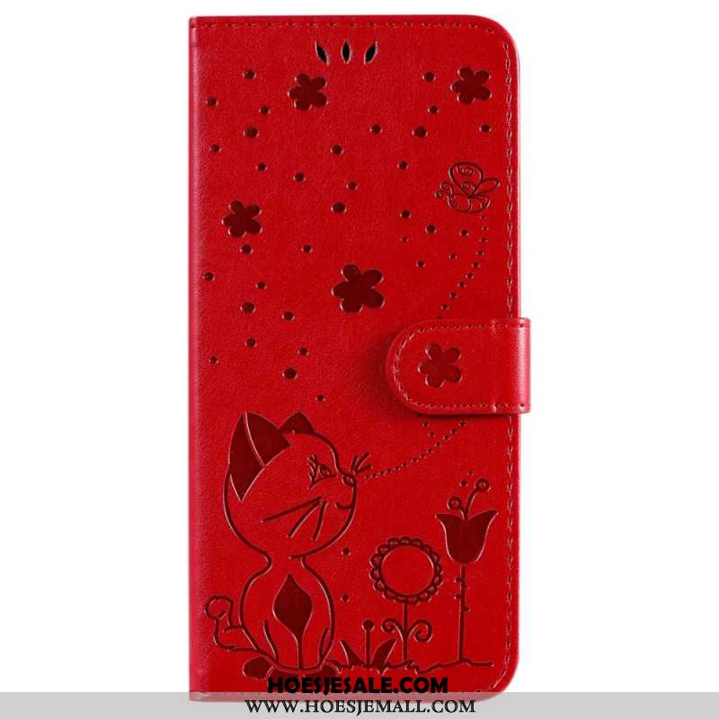 Flip Case Leren Samsung Galaxy S24 Fe Kat En Bij