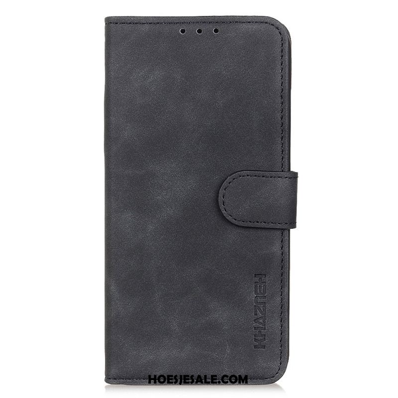 Flip Case Leren Samsung Galaxy S25 5g Edge Suède-effect Khazneh