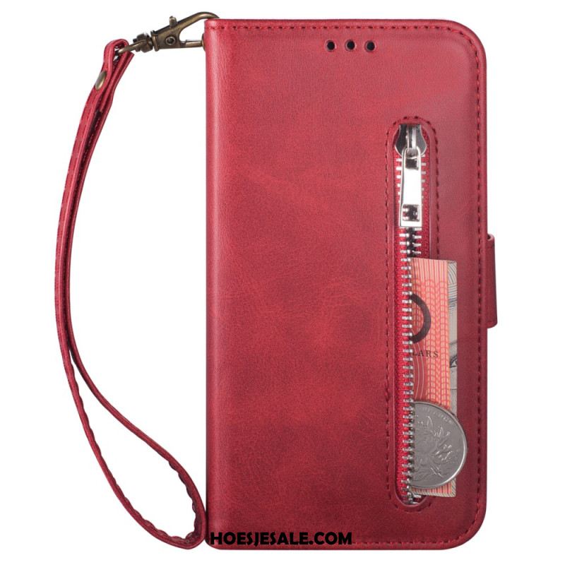 Flip Case Leren Samsung Galaxy S25 5g Portemonnee Met Bandje