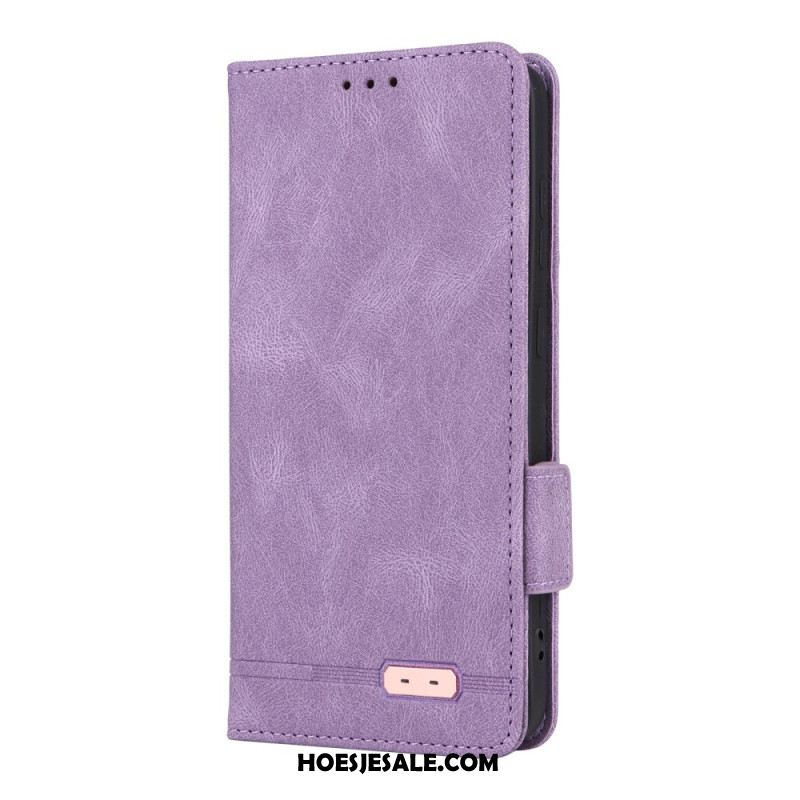 Flip Case Leren Samsung Galaxy S25 5g Retro Suède-effect