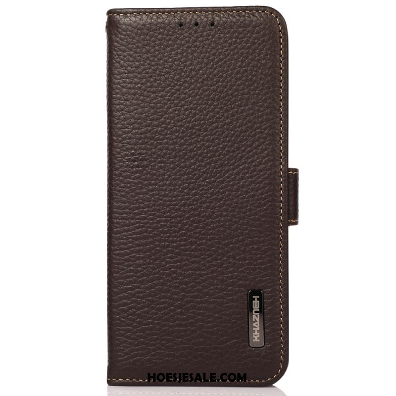 Flip Case Leren Samsung Galaxy S25 Fe Khazneh-leer Met Rfid-bescherming