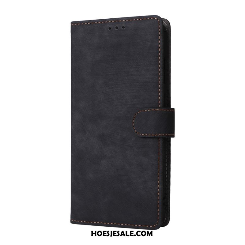 Flip Case Leren Samsung Galaxy S25 Fe Rfid-bescherming (suède-effect)