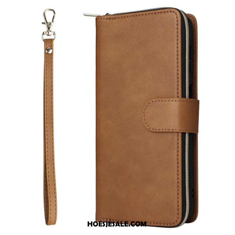 Flip Case Leren Samsung Galaxy S26 Portemonnee Met Ritssluiting