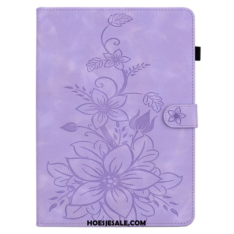 Flip Case Leren Samsung Galaxy Tab S10 Plus Fleur-de-lys