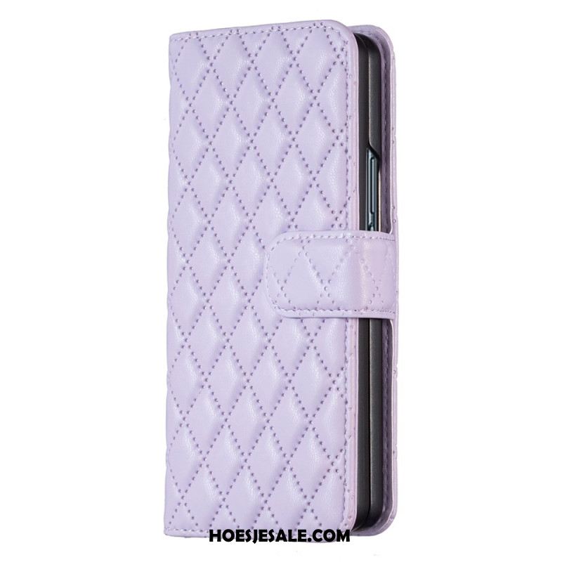 Flip Case Leren Samsung Galaxy Z Fold 6 Gewatteerd