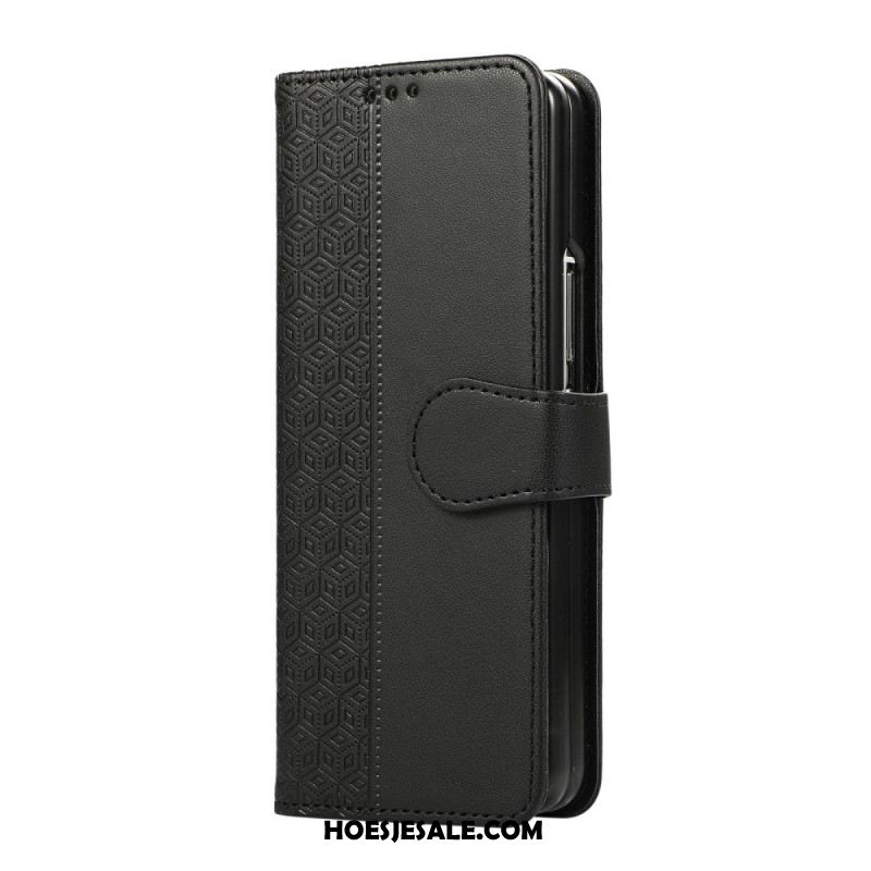 Flip Case Leren Samsung Galaxy Z Fold 7 Diamantdesign