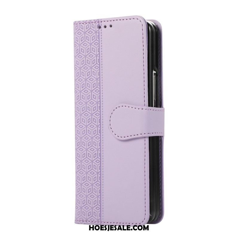 Flip Case Leren Samsung Galaxy Z Fold 7 Diamantdesign