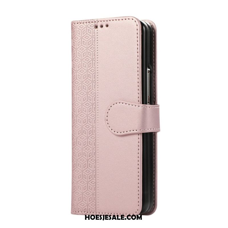 Flip Case Leren Samsung Galaxy Z Fold 7 Diamantdesign