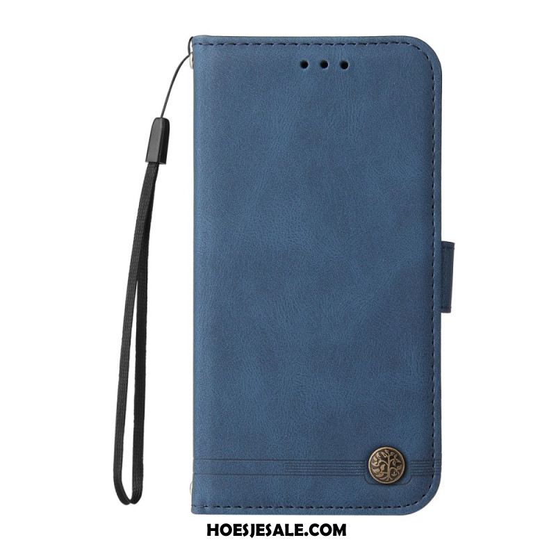 Flip Case Leren Sony Xperia 1 Vii Vintage-effect Met Klinknagel