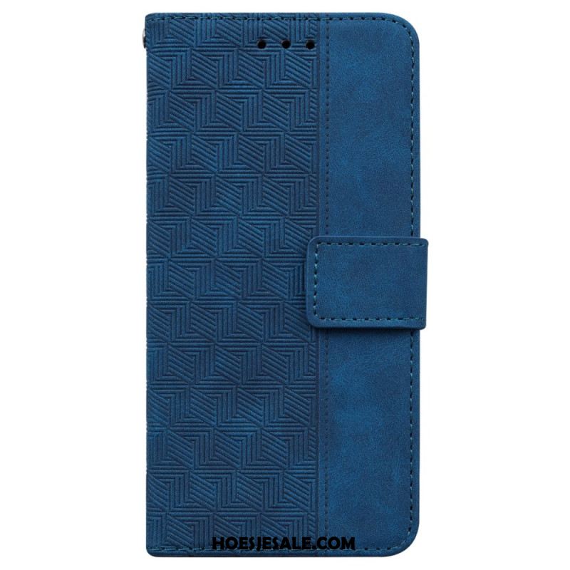 Flip Case Leren Sony Xperia 10 Vii Geweven Patroon