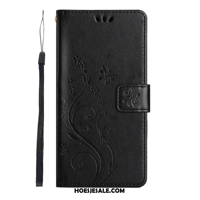 Flip Case Leren Xiaomi 15 Bloemenpatroon