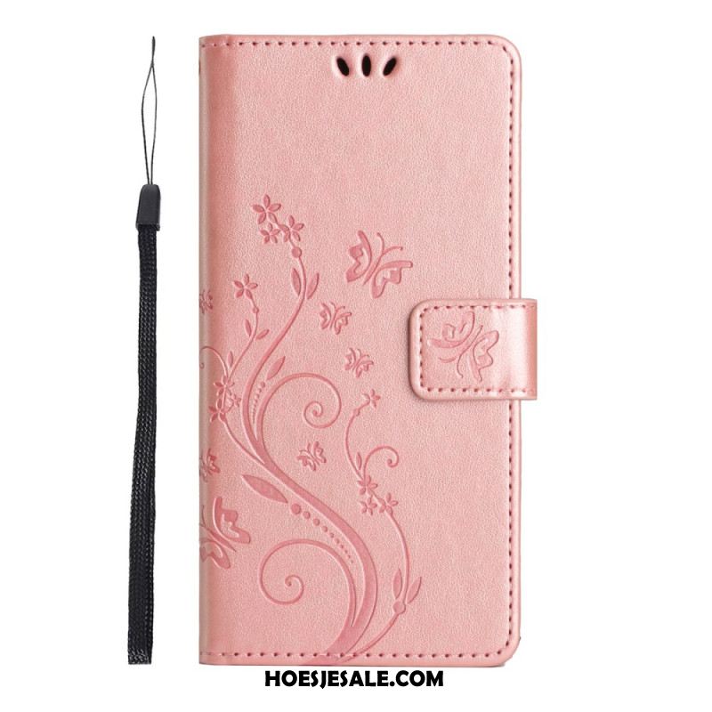 Flip Case Leren Xiaomi 15 Bloemenpatroon
