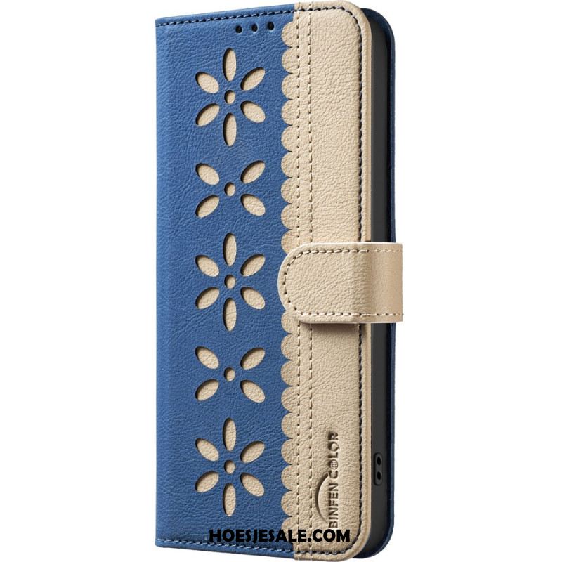 Flip Case Leren Xiaomi 15t Pro Bloemenprint Binfen-kleur