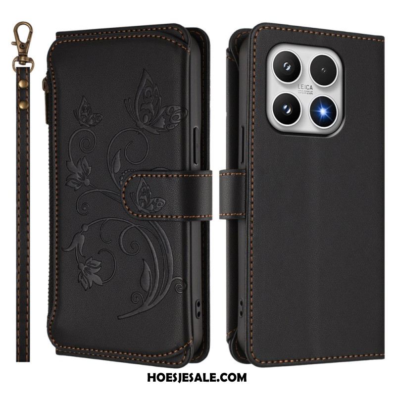 Flip Case Leren Xiaomi 17 Portemonnee Met Bloemenprint