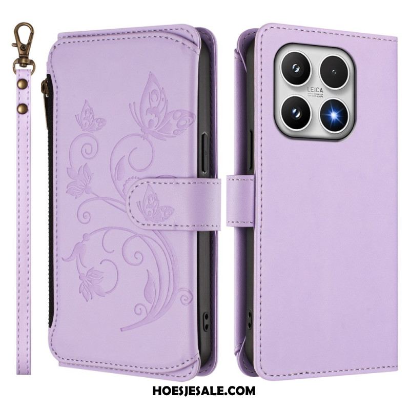 Flip Case Leren Xiaomi 17 Portemonnee Met Bloemenprint